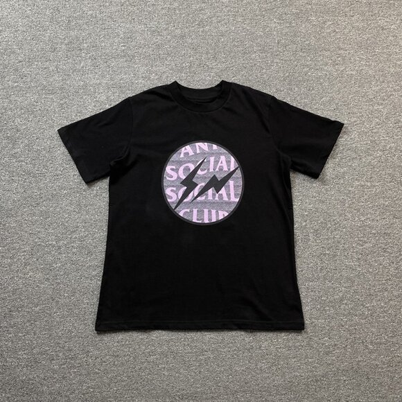 Anti Social Social Club Lightning Elements Collaboration Black T Shirt